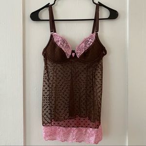 vintage rampage lingerie mesh tank top